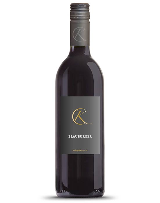Eine dunkle Bouteille Blauburger