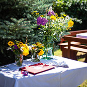 Blumendeko in den Gabrissen